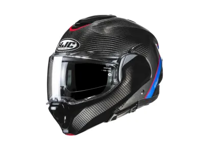 HJC F100 Carbon Helmet - Stan White / Blue / Red