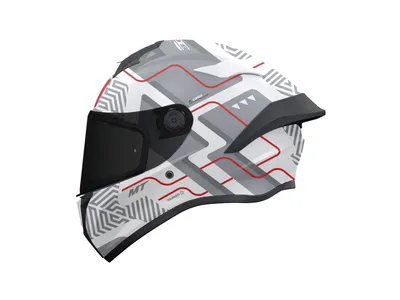 MT Targo S Brik Helmet - Gloss White