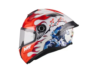 MT Targo S Yamanaka Helmet - Gloss Red / White / Blue
