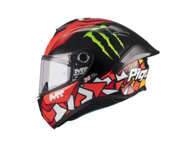 MT Targo S Piqueras Helmet - Gloss Red / Black
