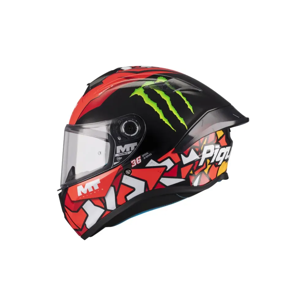 MT Targo S Piqueras Full Face Motorcycle Helmet - Gloss Red