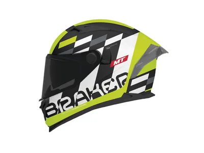 MT Braker SV Foster Helmet - Matt Fluo Yellow
