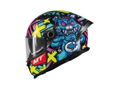 MT Braker SV Crazy Teddy Helmet - Gloss Multicoloured
