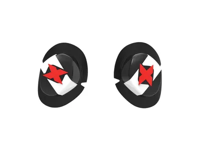 Oxford Icon Knee Sliders - White / Black
