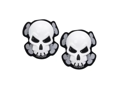 Oxford Knee Sliders - White Skull