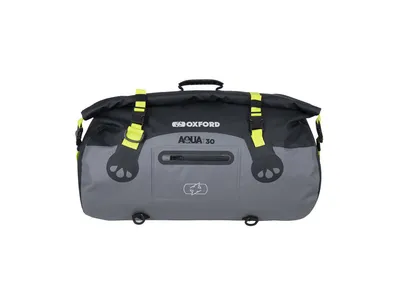 Oxford Aqua T-30 Roll Bag - Black / Grey / Fluo