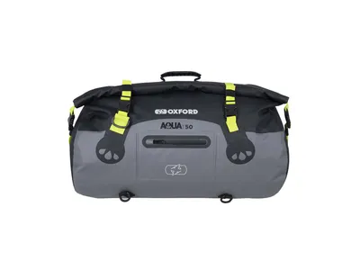Oxford Aqua T-50 Roll Bag - Black / Grey / Fluo