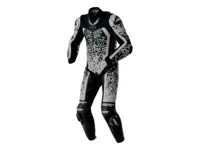 RST Pro Series D3O Airbag Leather 1-Piece Suit - Black / Silver