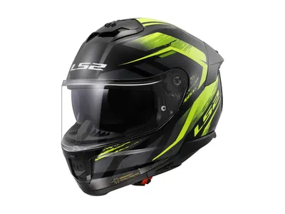 LS2 FF808 Stream II Fury Helmet - Black / Hi-Vis Yellow