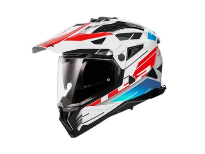 LS2 MX702 Pioneer II Namib Helmet - White / Blue / Red