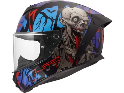 LS2 FF820 Rapid III Zombie II Helmet - Black / Red / Blue