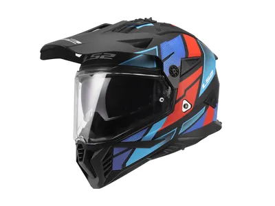 LS2 MX702 Pioneer II Block Helmet - Black / Red / Blue