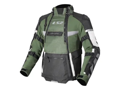 LS2 X-Master Textile Jacket - Black / Green / Grey