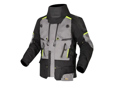 LS2 Apollo Textile Jacket - Black / Dark Grey / Hi-Vis Yellow