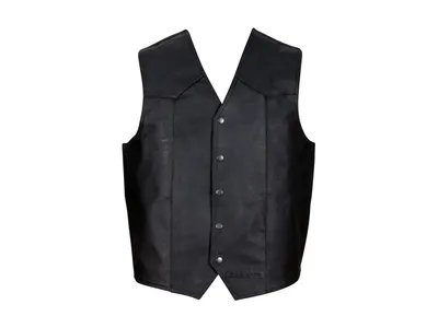 Duchinni Classic Leather Waistcoat - Black