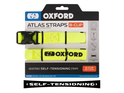 Oxford Atlas B-Clip Self-Tensioning Straps - Fluo Yellow