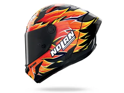Nolan X-804 RS Ultra Carbon Replica Iannone 368 Helmet - Black / Red / Orange / Yellow