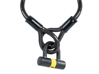 Oxford Loop Lock 15 Cable & Mini Shackle Lock - 2.0m