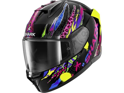 Shark D-Skwal 3 Helmet - Fawn KVY - Black / Violet / Yellow