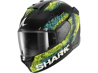 Shark D-Skwal 3 Helmet - Speed-Vib KGB - Matt Black / Green / Blue