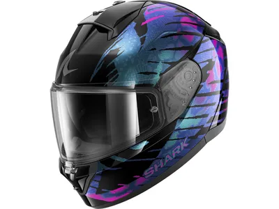 Shark Ridill 2 Helmet - Reptaia KVX - Black / Violet / Pearl