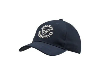 Triumph Scott Roundel Logo Baseball Hat - Navy / Bone