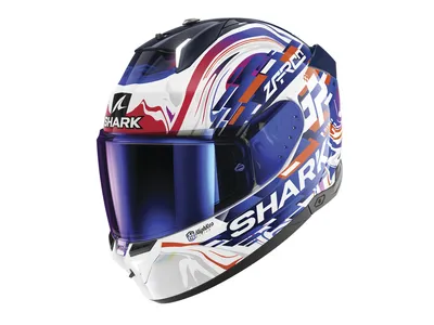 Shark Skwal i3 Helmet - Replica Zarco GP De France WVB - White / Violet / Blue