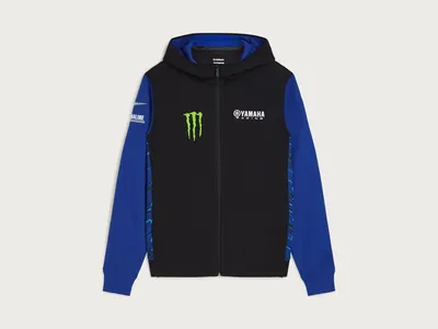 Yamaha Racing Monster Energy Zip Hoodie - Black / Blue