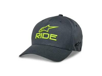Alpinestars Ride Sonic Baseball Hat - Charcoal / Hi-Vis Yellow