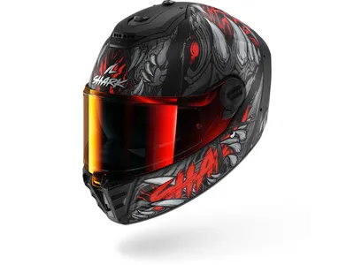 Shark Spartan RS Helmet - Shaytan KRA - Matt Black / Red / Anthracite