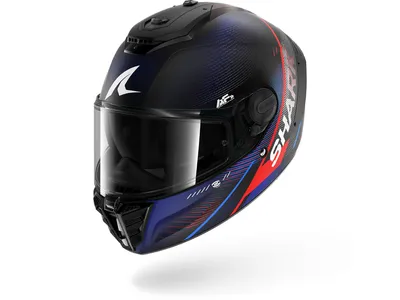 Shark Spartan RS Fibre Helmet - Speed-Tech KBR - Matt Black / Blue / Red