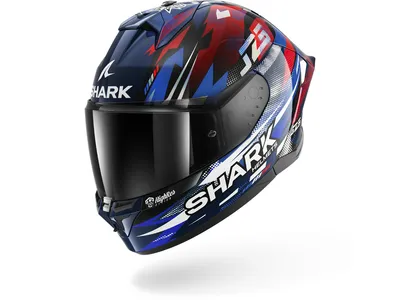 Shark Skwal Cup Replica Helmet - Zarco French GP BUR - Blue / Chrome / Red