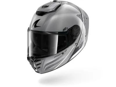 Shark Spartan RS Fibre Helmet - Speed-Tech SWK - Silver / White / Black